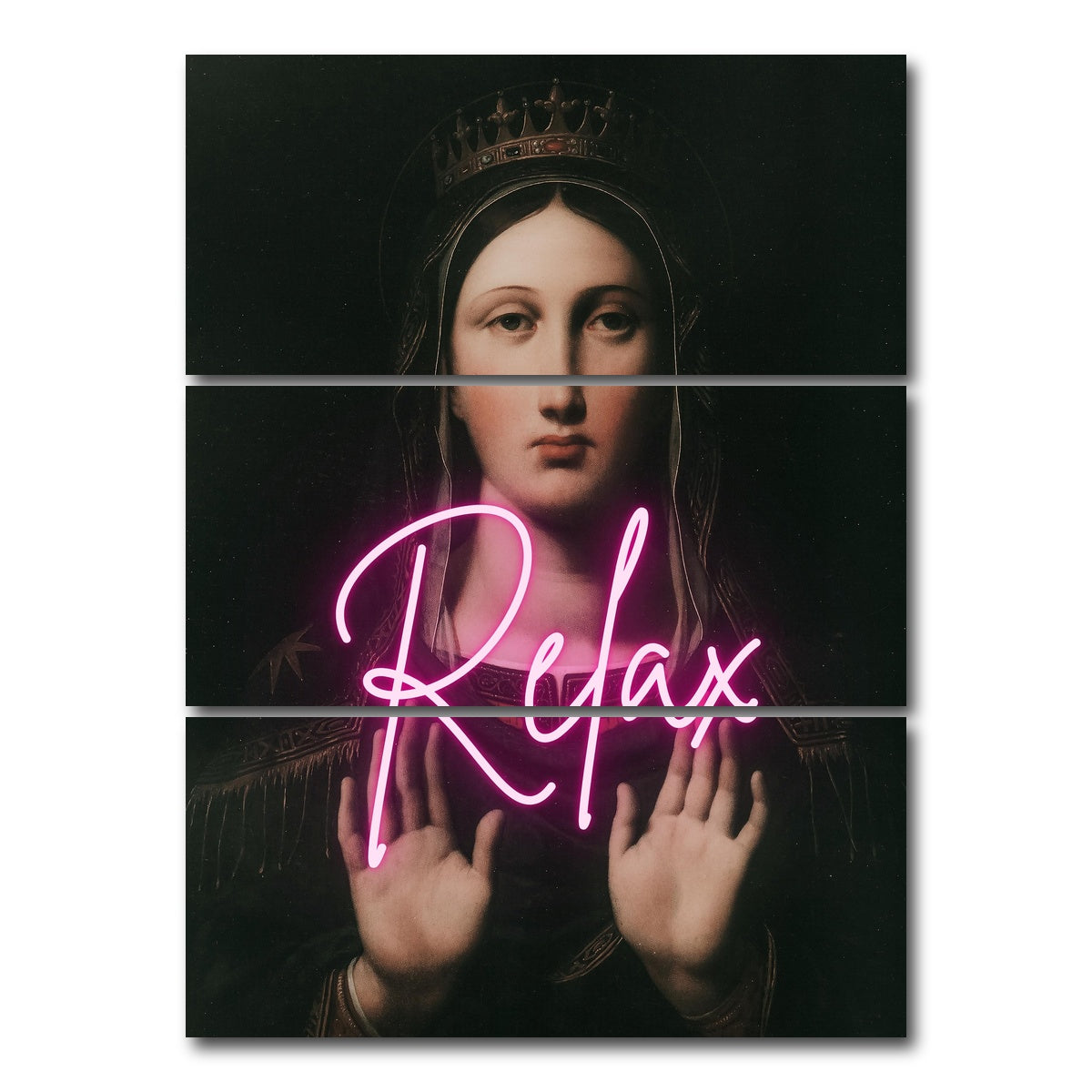 AUTO-MOCKUP WHITE | Seat Back, Relax and Enjoy The View | 3 Piece | Gallery Wrap Canvas | group=8x18_stacked