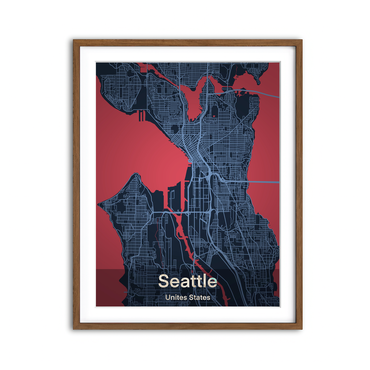 Framed Print 3x4 Walnut