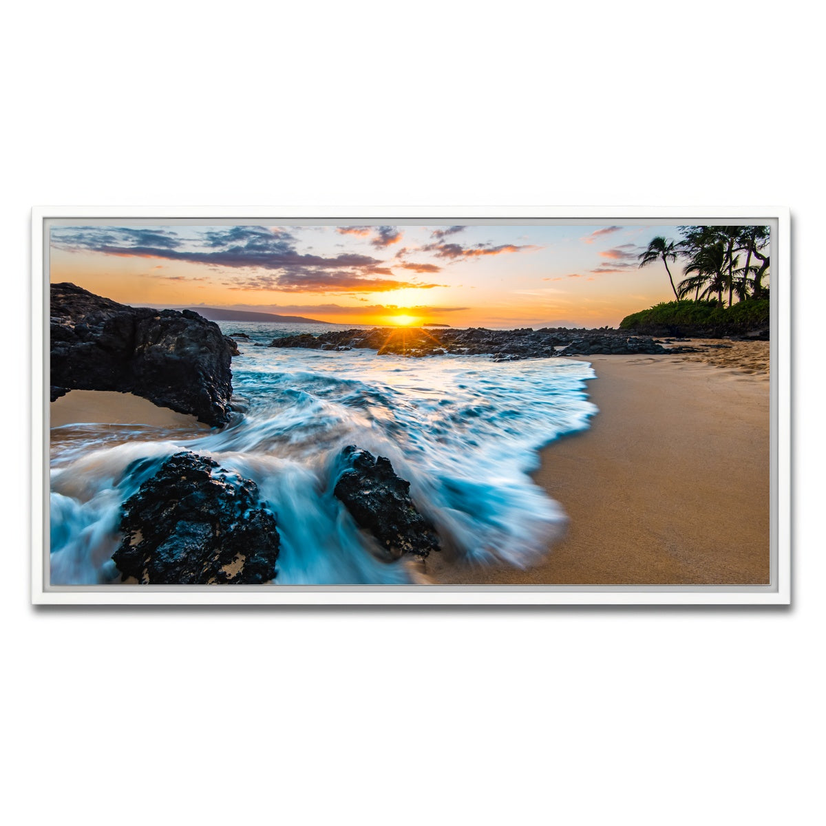 AUTO-MOCKUP WHITE | Secret Beach | 1 Piece | White Framed Canvas | group=2x1