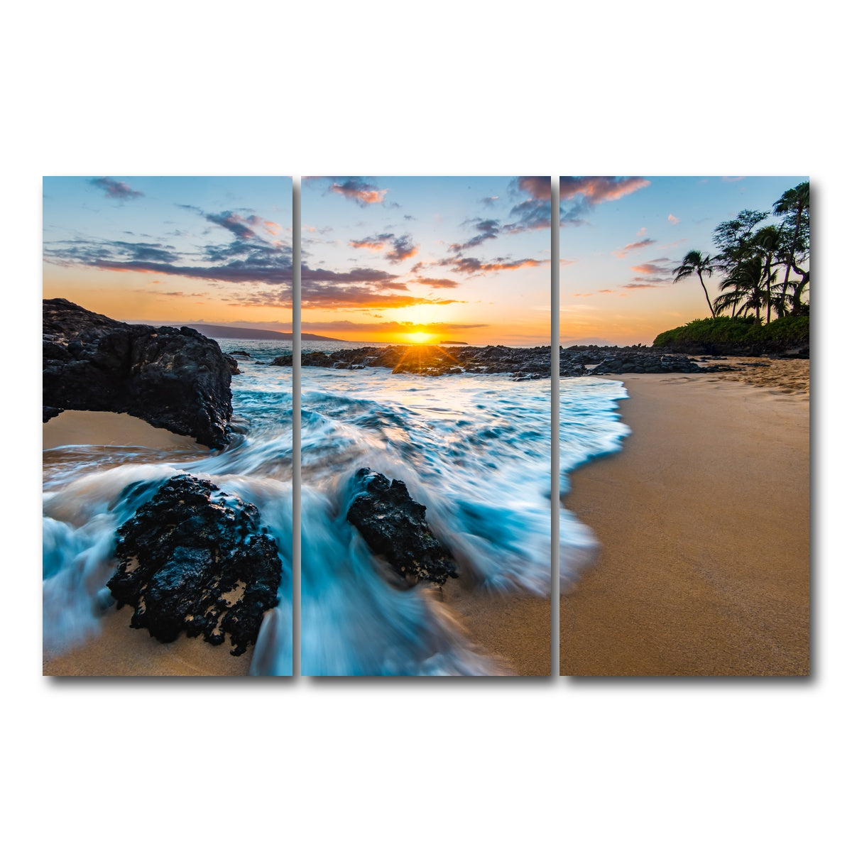 AUTO-MOCKUP WHITE | Secret Beach | 3 Piece | Gallery Wrap Canvas | group=12x24