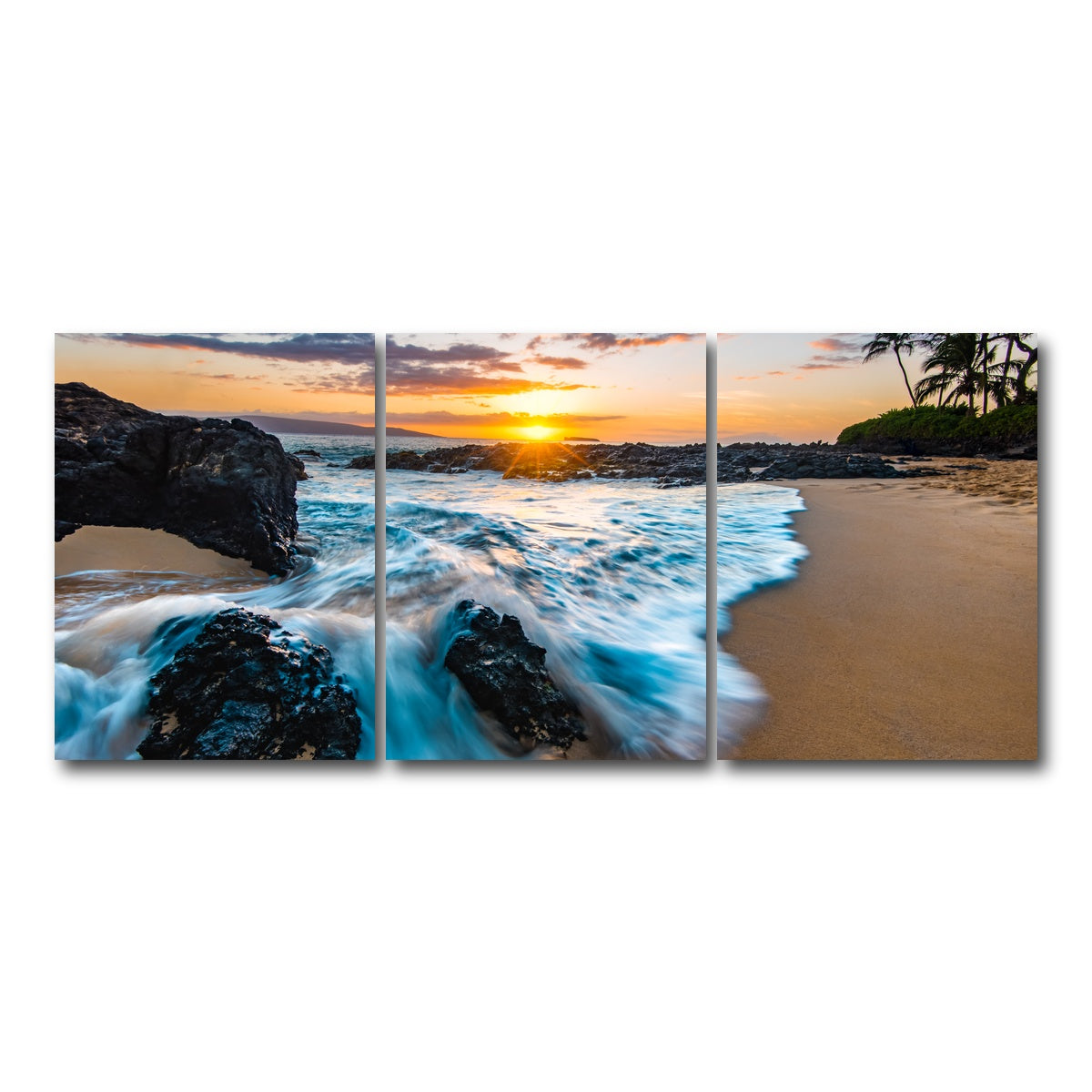 AUTO-MOCKUP WHITE | Secret Beach | 3 Piece | Gallery Wrap Canvas | group=18x24
