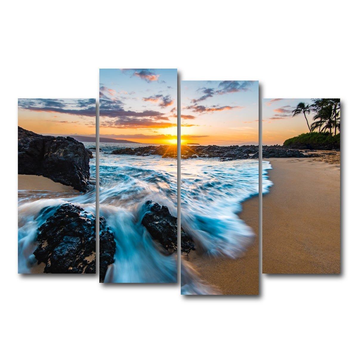 AUTO-MOCKUP WHITE | Secret Beach | 4 Piece | Gallery Wrap Canvas | group=4_normal