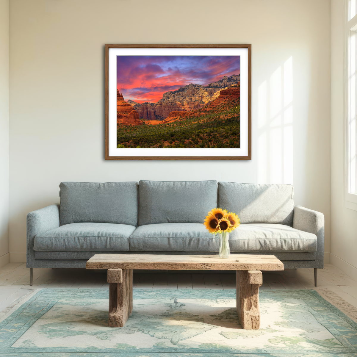 AUTO-MOCKUP ROOM | Sedona Sunset Wall Art