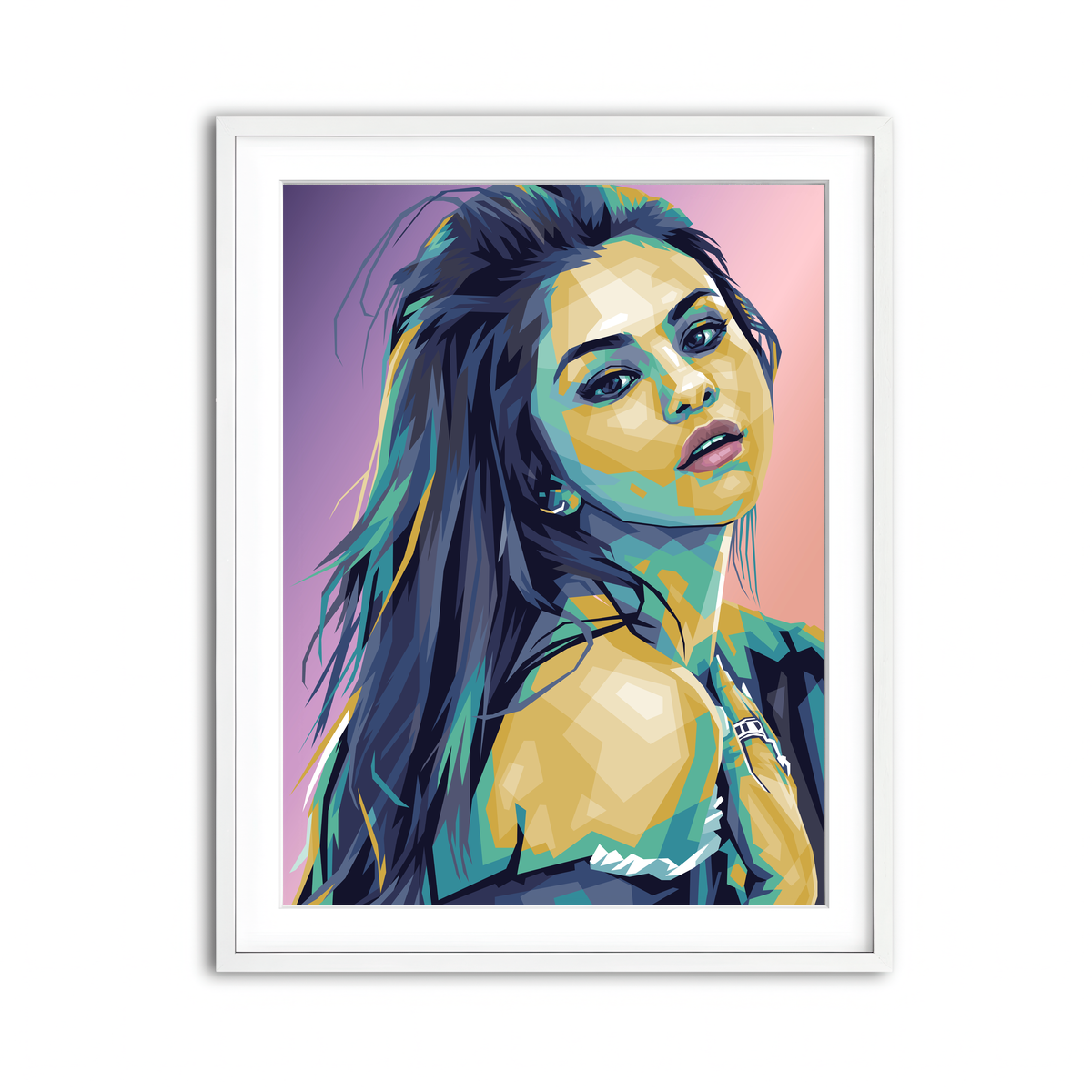 Framed Print 3x4 White