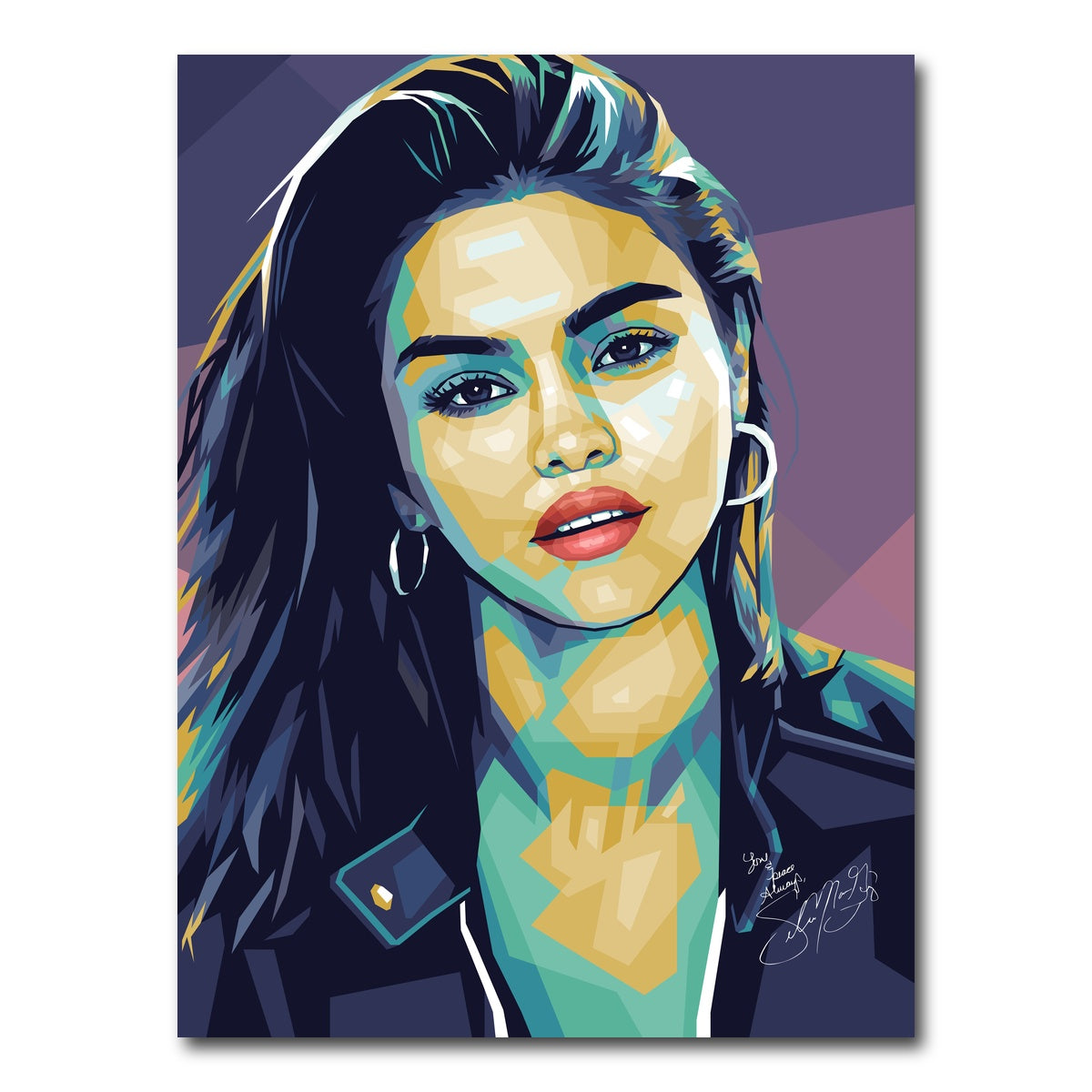 AUTO-MOCKUP WHITE | Selena Purple | 1 Piece | Gallery Wrap Canvas | group=3x4