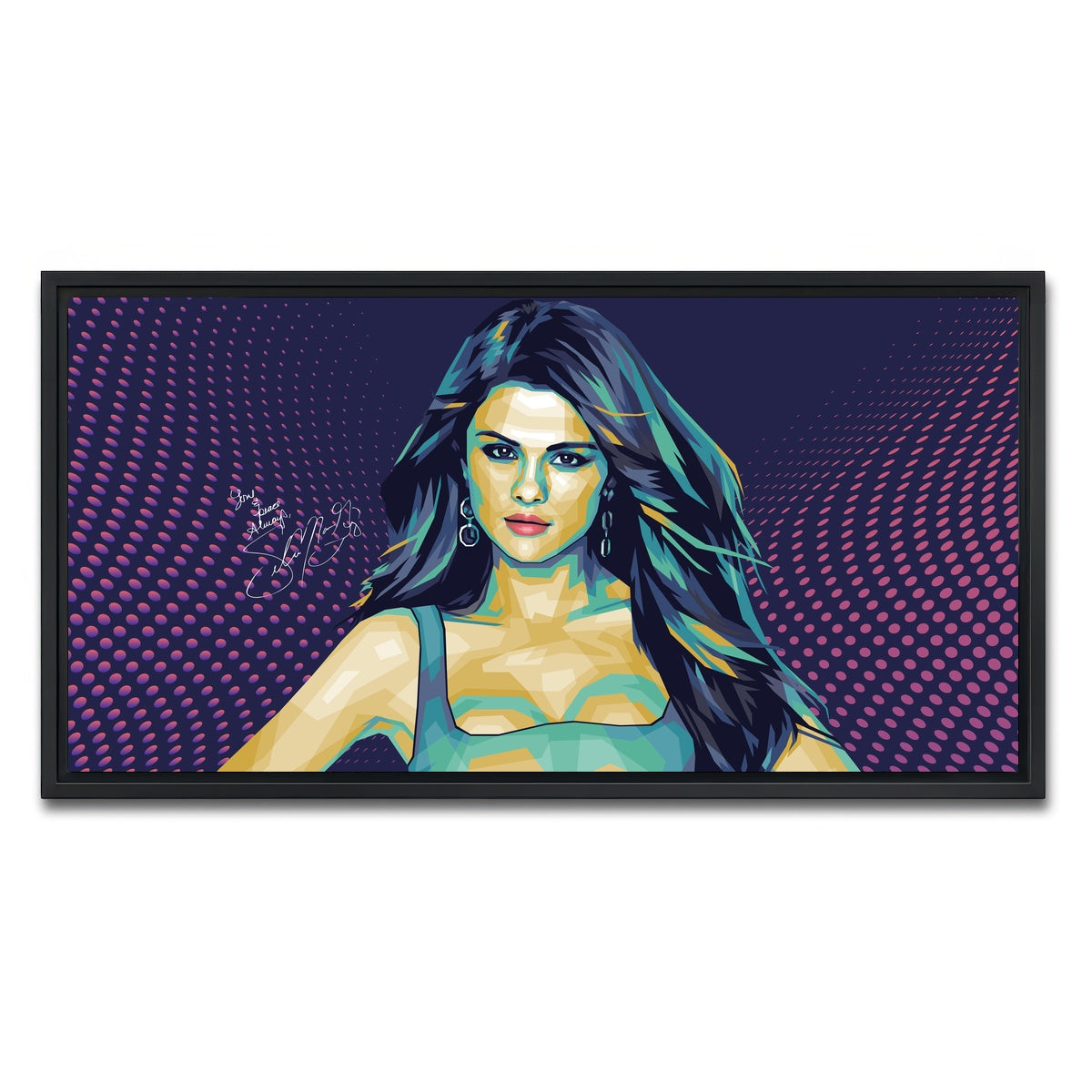 AUTO-MOCKUP WHITE | Selena Signature | 1 Piece | Black Framed Canvas | group=2x1