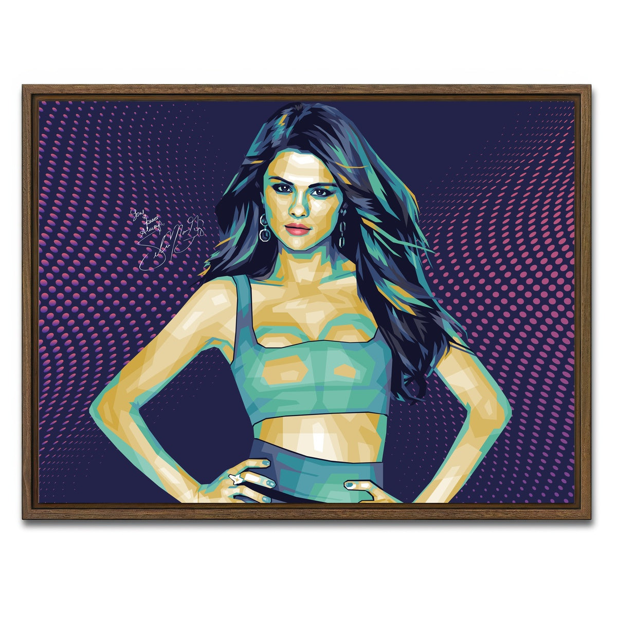 AUTO-MOCKUP WHITE | Selena Signature | 1 Piece | Walnut Framed Canvas | group=4x3