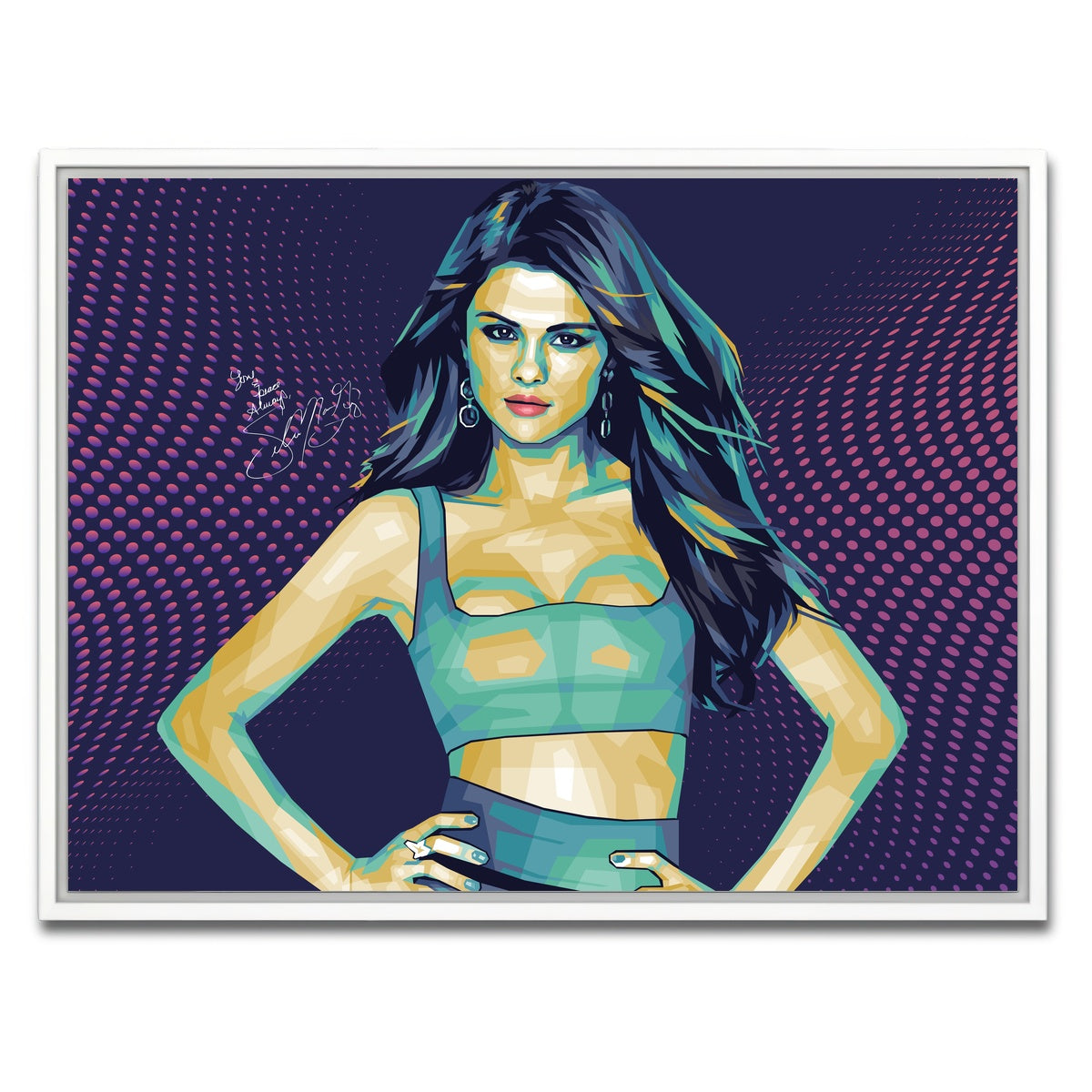 AUTO-MOCKUP WHITE | Selena Signature | 1 Piece | White Framed Canvas | group=4x3