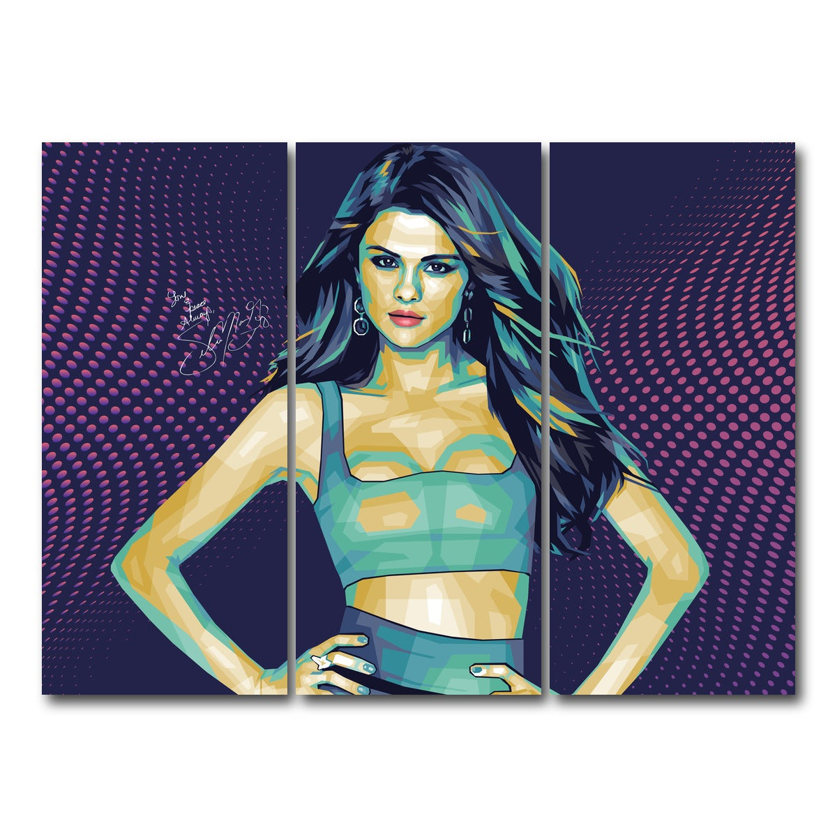 AUTO-MOCKUP WHITE | Selena Signature | 3 Piece | Gallery Wrap Canvas | group=8x18