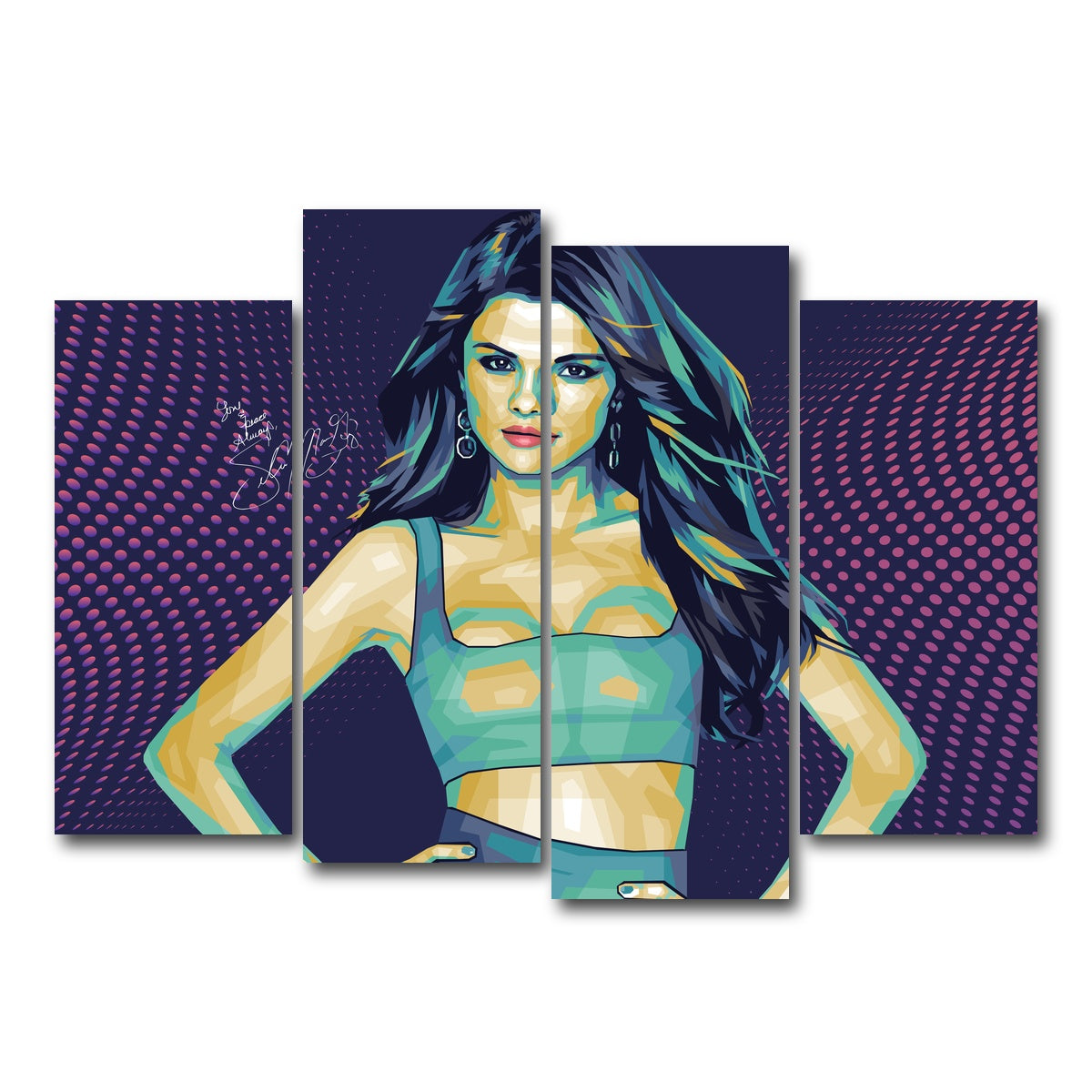 AUTO-MOCKUP WHITE | Selena Signature | 4 Piece | Gallery Wrap Canvas | group=4_normal