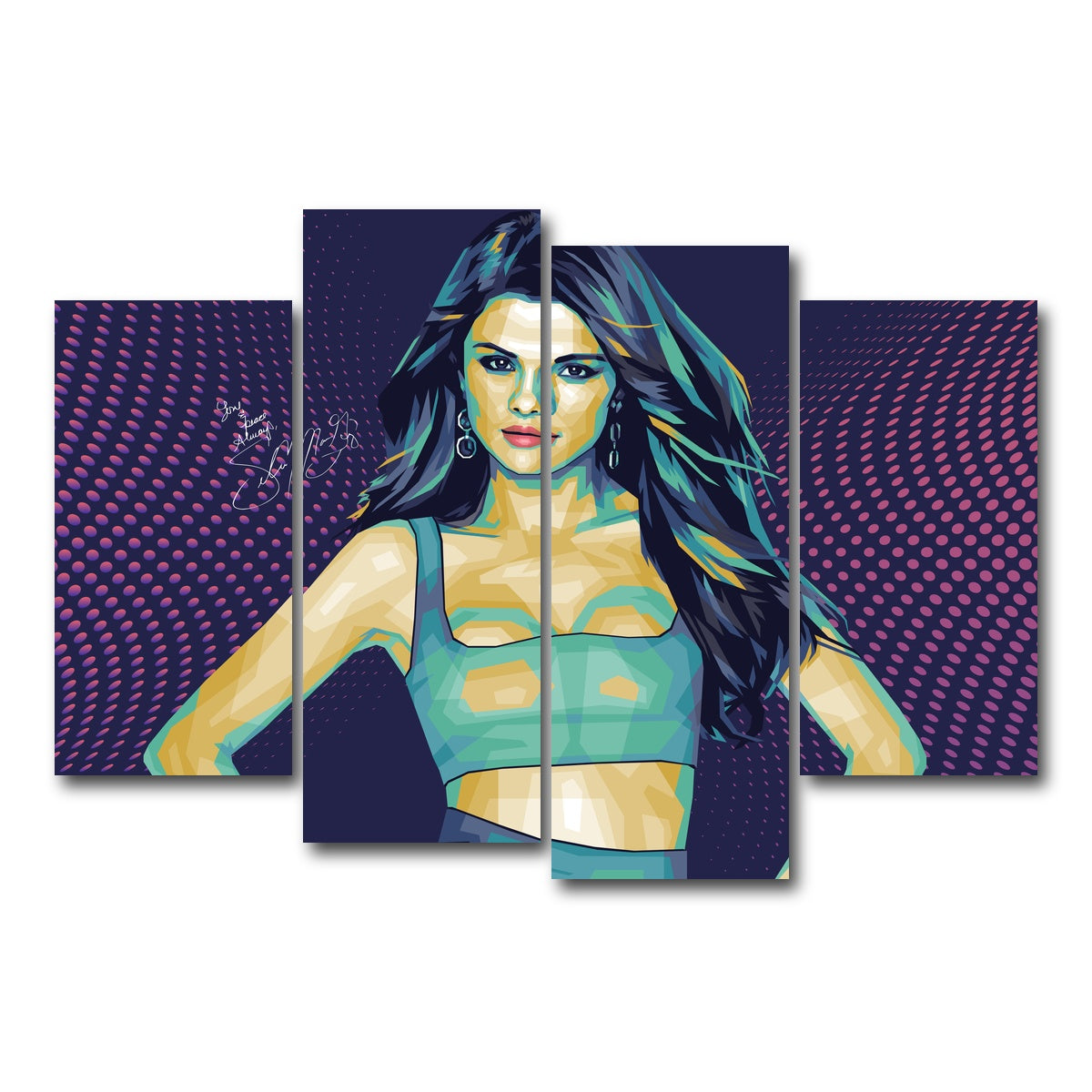 AUTO-MOCKUP WHITE | Selena Signature | 4 Piece | Gallery Wrap Canvas | group=4_short