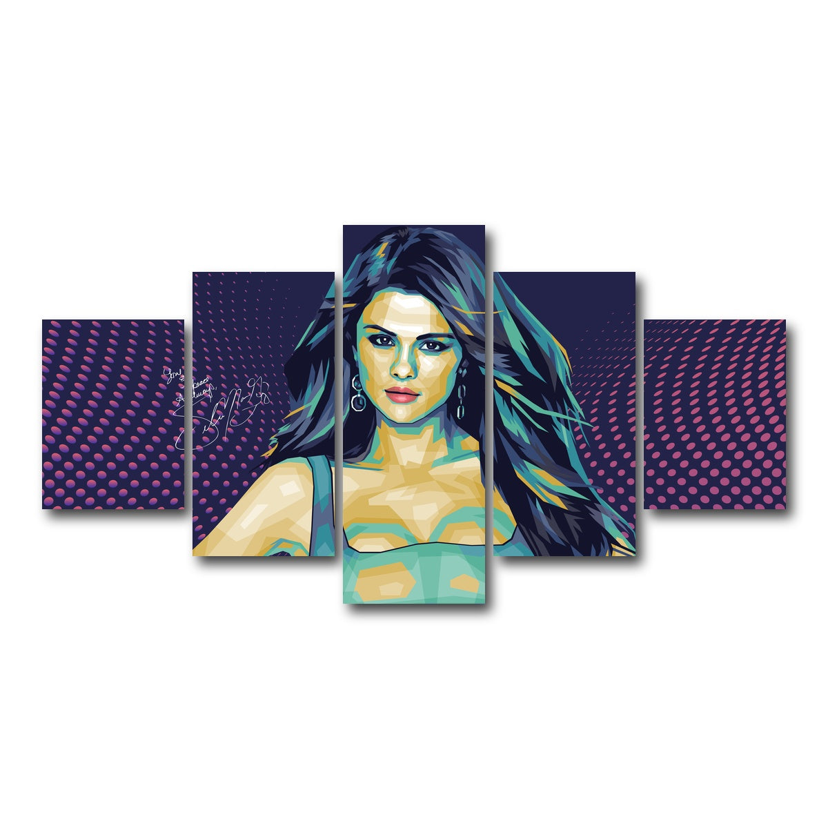 AUTO-MOCKUP WHITE | Selena Signature | 5 Piece | Gallery Wrap Canvas | group=5_short