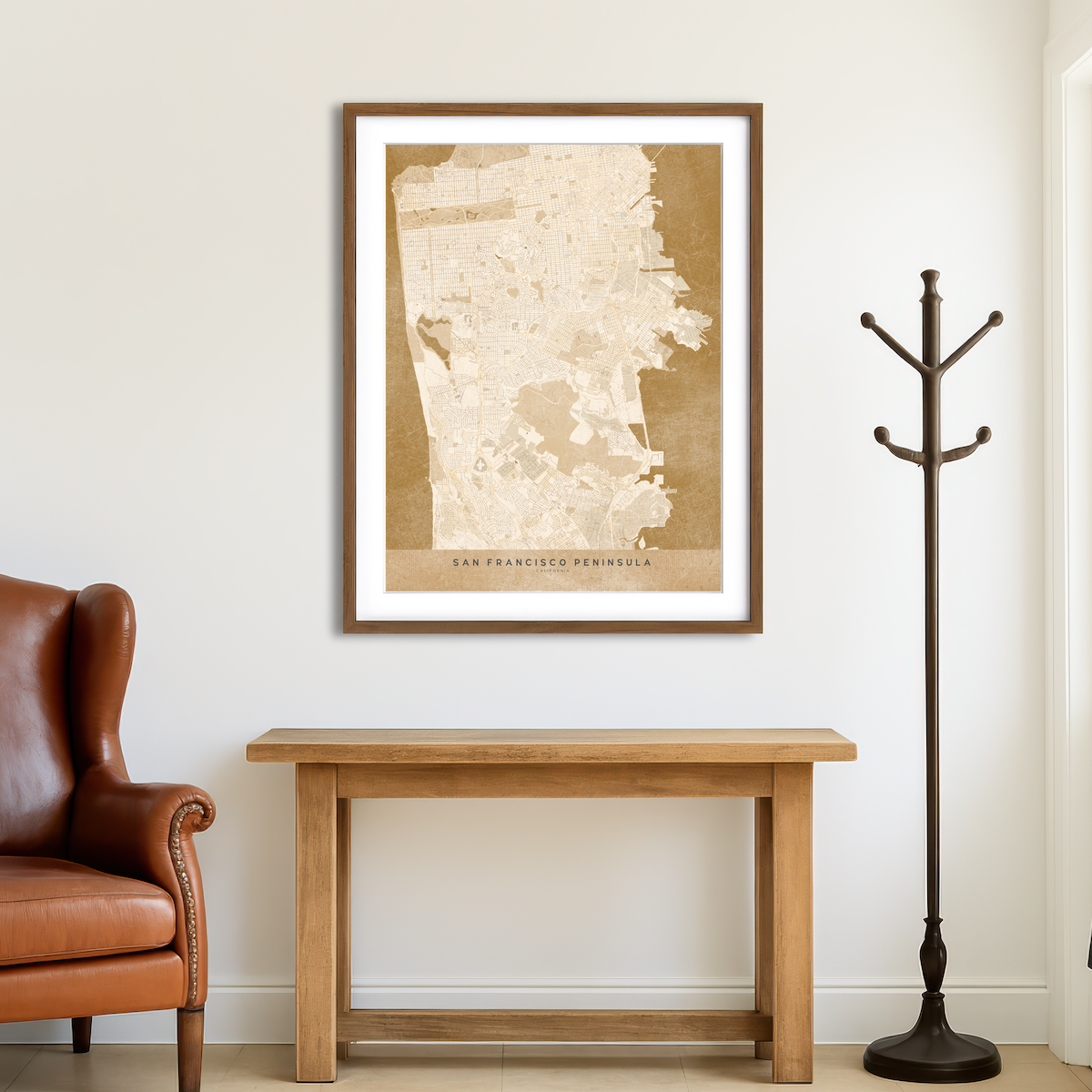 AUTO-MOCKUP ROOM | Sepia San Francisco Peninsula Wall Art