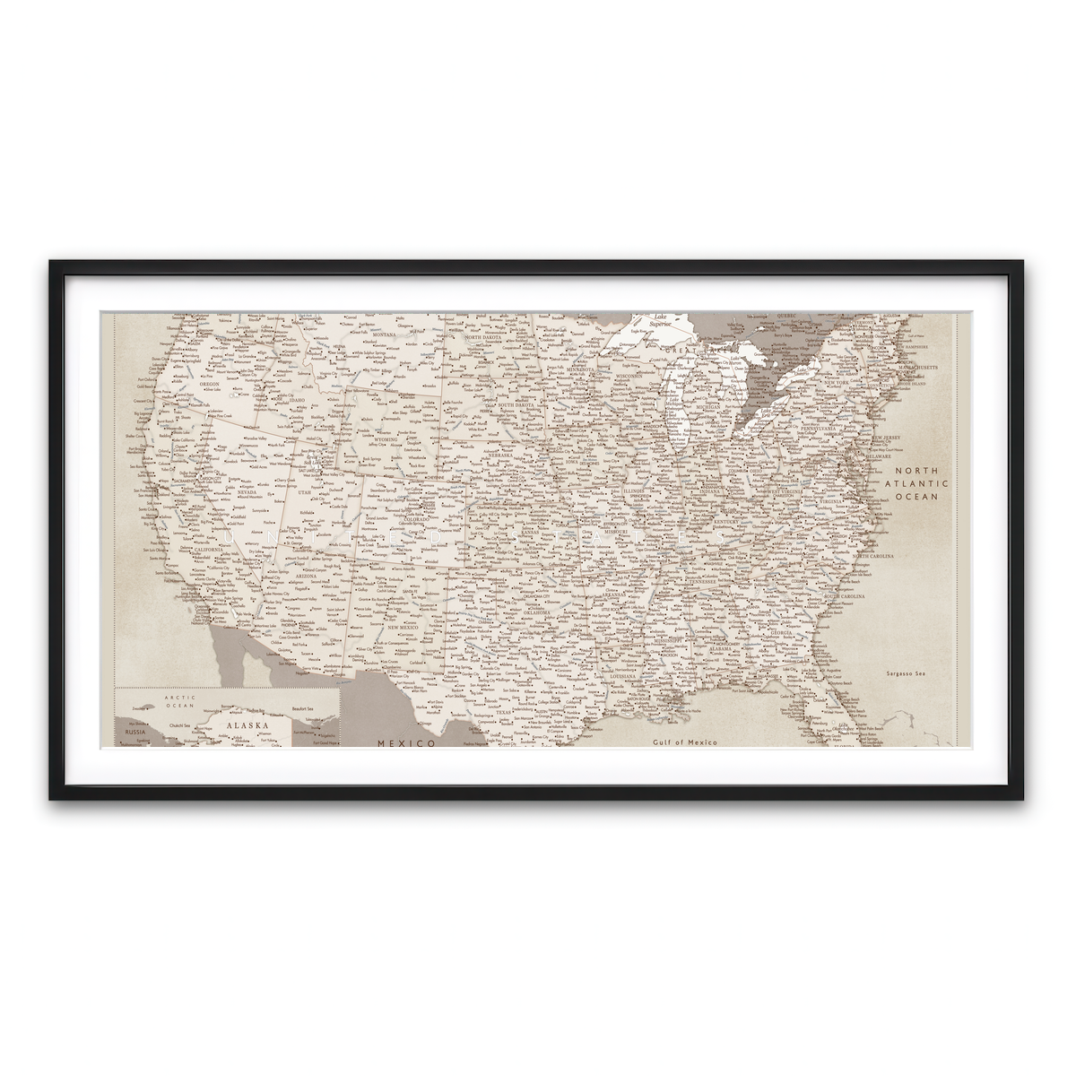 Framed Print 2x1 Black