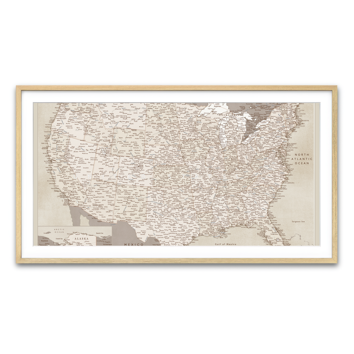 Framed Print 2x1 Natural