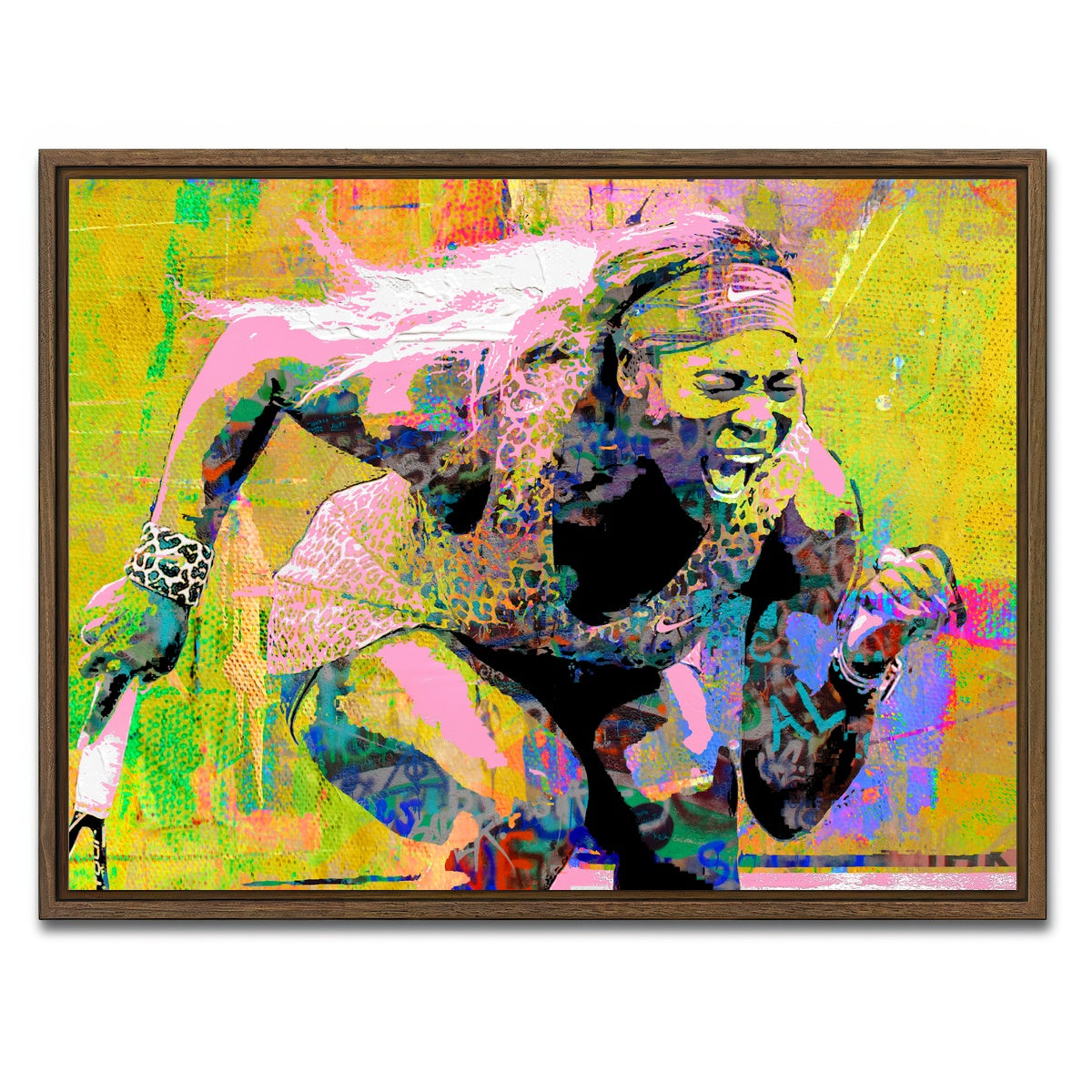 AUTO-MOCKUP WHITE | Serena | 1 Piece | Walnut Framed Canvas | group=4x3