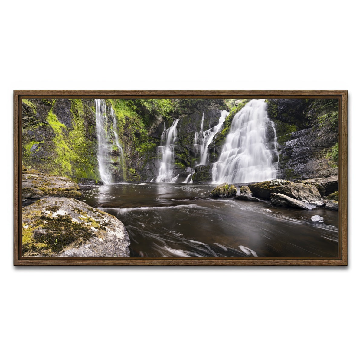 AUTO-MOCKUP WHITE | Serenity | 1 Piece | Walnut Framed Canvas | group=2x1