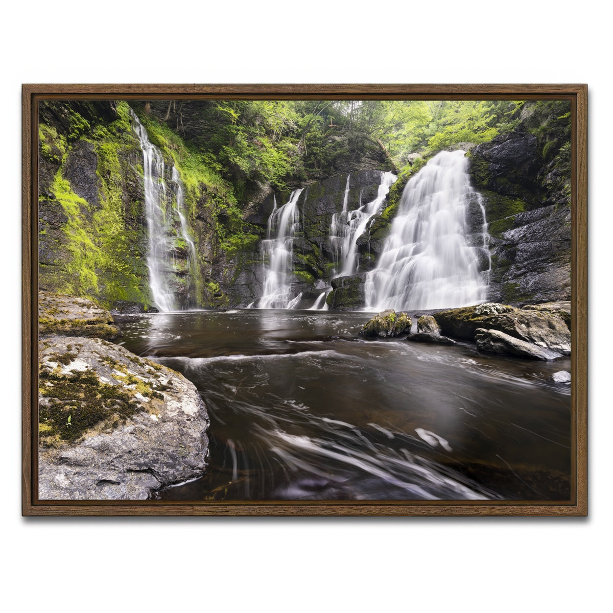 AUTO-MOCKUP WHITE | Serenity | 1 Piece | Walnut Framed Canvas | group=4x3