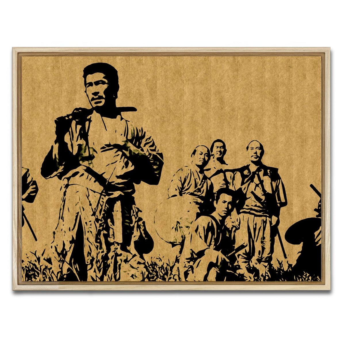 AUTO-MOCKUP WHITE | Seven Samurai | 1 Piece | Natural Framed Canvas | group=4x3