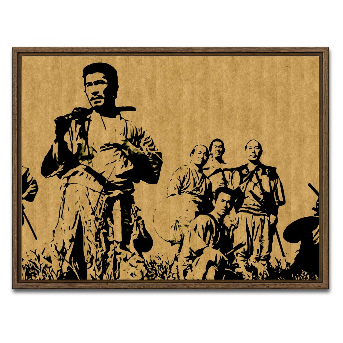 AUTO-MOCKUP WHITE | Seven Samurai | 1 Piece | Walnut Framed Canvas | group=4x3