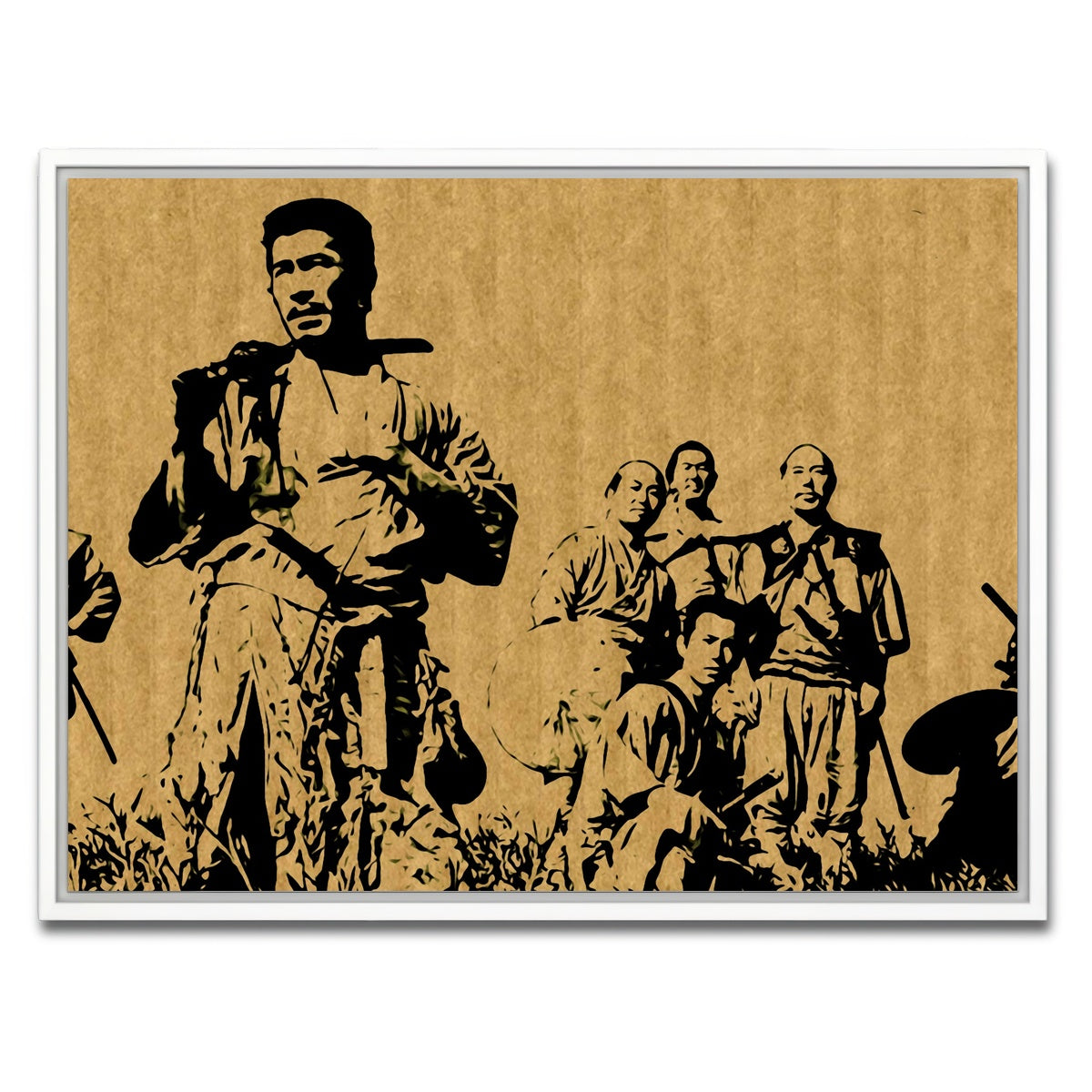 AUTO-MOCKUP WHITE | Seven Samurai | 1 Piece | White Framed Canvas | group=4x3