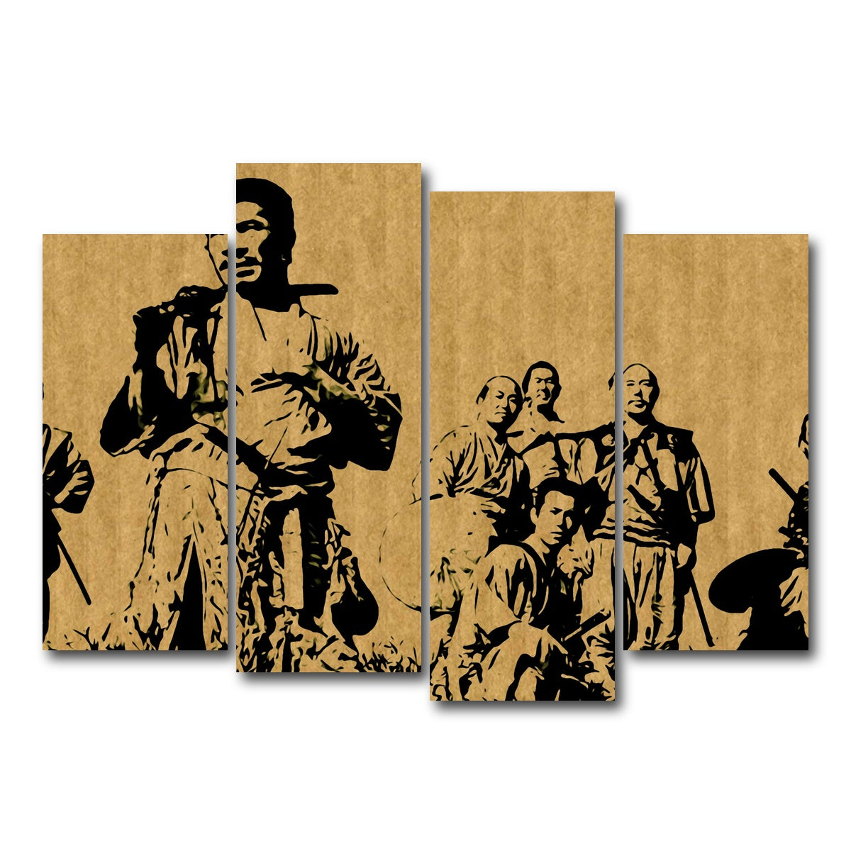 AUTO-MOCKUP WHITE | Seven Samurai | 4 Piece | Gallery Wrap Canvas | group=4_normal
