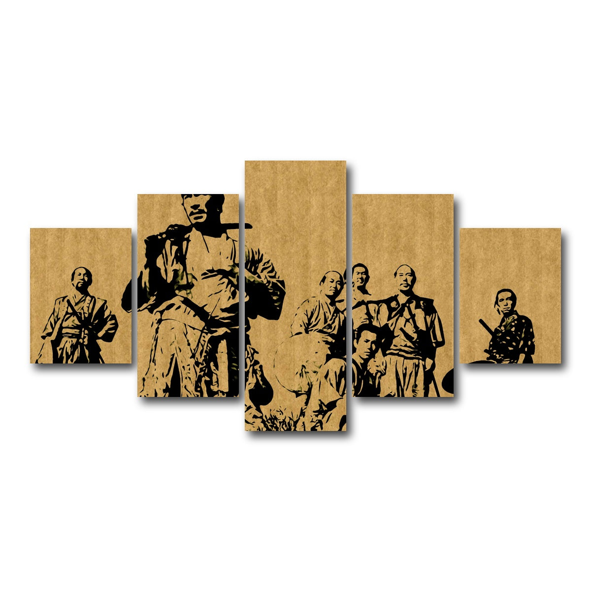 AUTO-MOCKUP WHITE | Seven Samurai | 5 Piece | Gallery Wrap Canvas | group=5_short