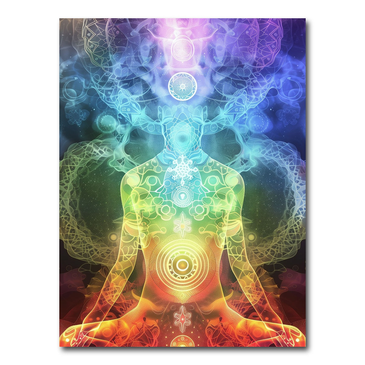 AUTO-MOCKUP WHITE | Seven chakras concept | 1 Piece | Gallery Wrap Canvas | group=3x4