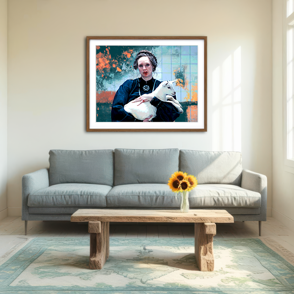 AUTO-MOCKUP ROOM | Severance Lorne & Her Goat Wall Art