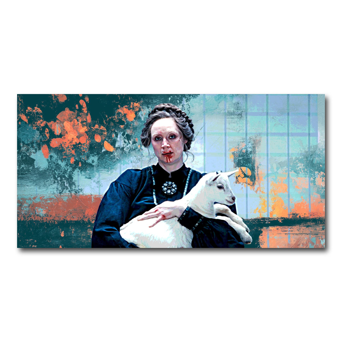 AUTO-MOCKUP WHITE | Severance Lorne & Her Goat | 1 Piece | Gallery Wrap Canvas | group=2x1