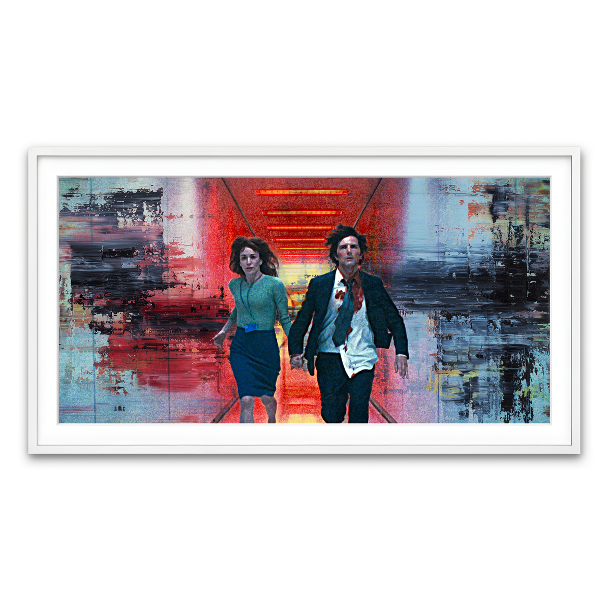 Framed Print 2x1 White