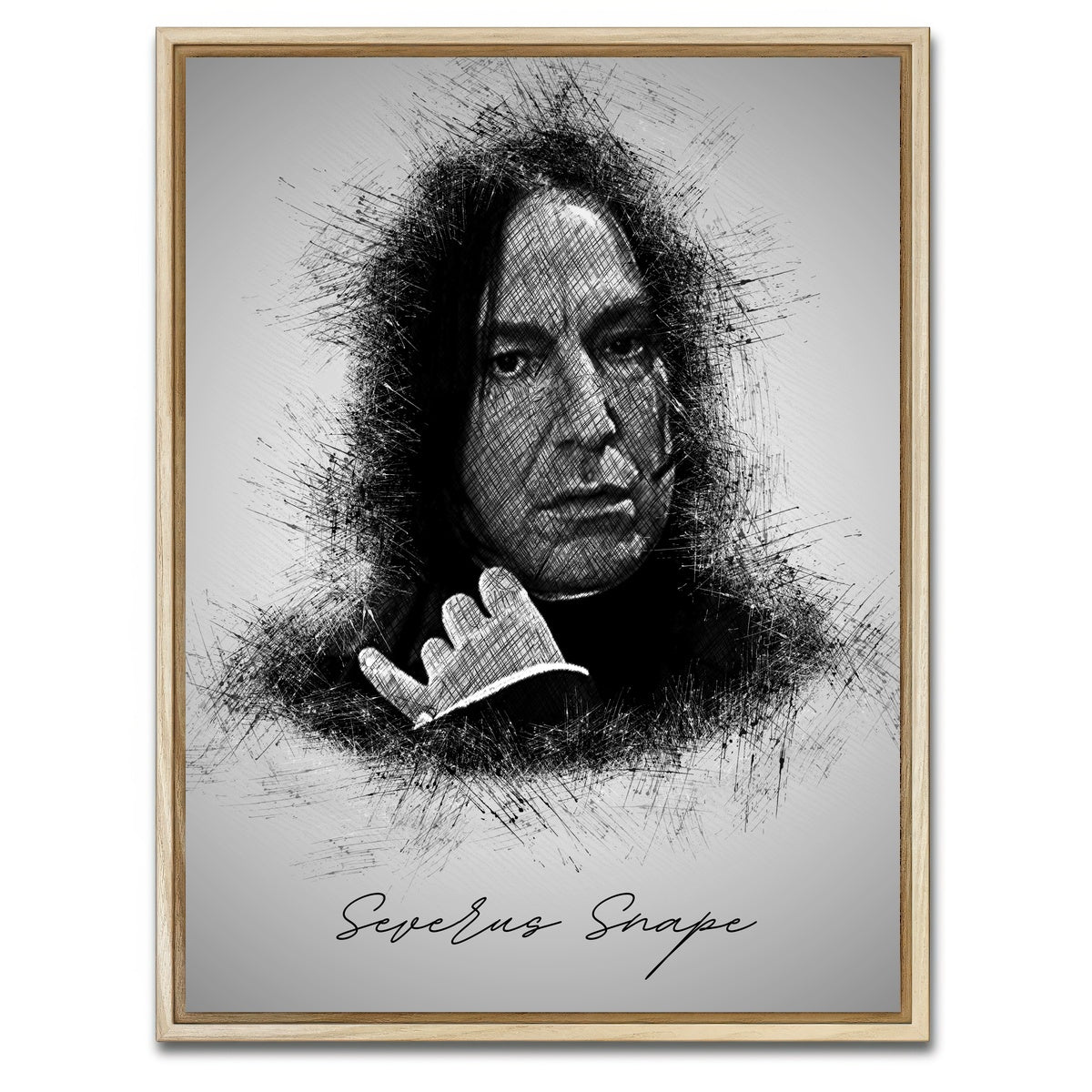 AUTO-MOCKUP WHITE | Severus Snape | 1 Piece | Natural Framed Canvas | group=3x4