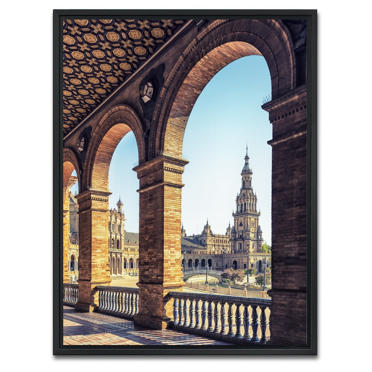 AUTO-MOCKUP WHITE | Seville City | 1 Piece | Black Framed Canvas | group=3x4