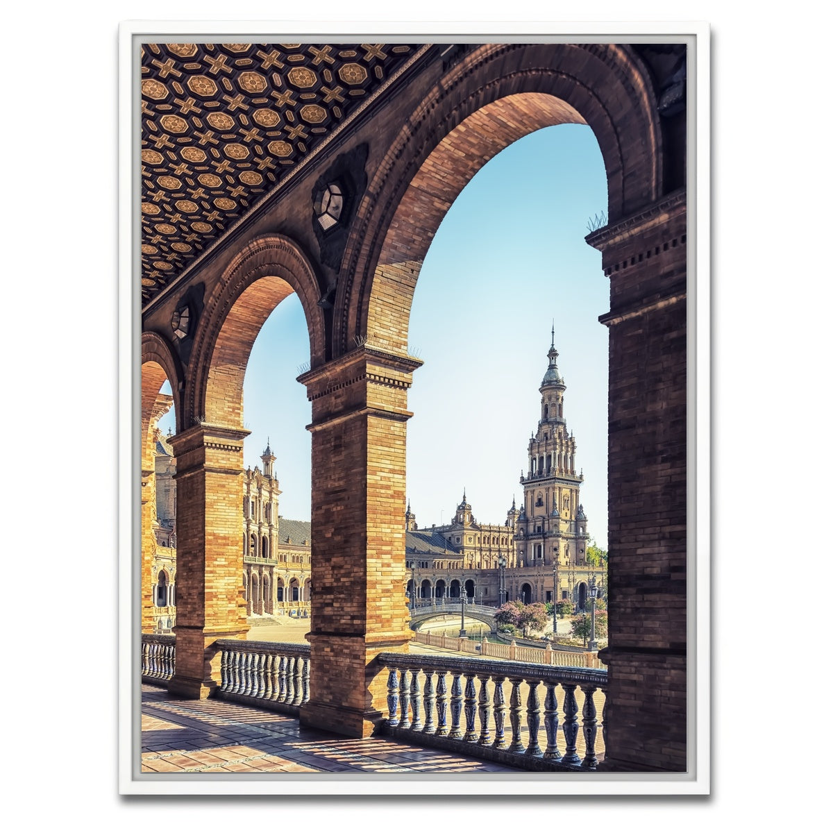 AUTO-MOCKUP WHITE | Seville City | 1 Piece | White Framed Canvas | group=3x4