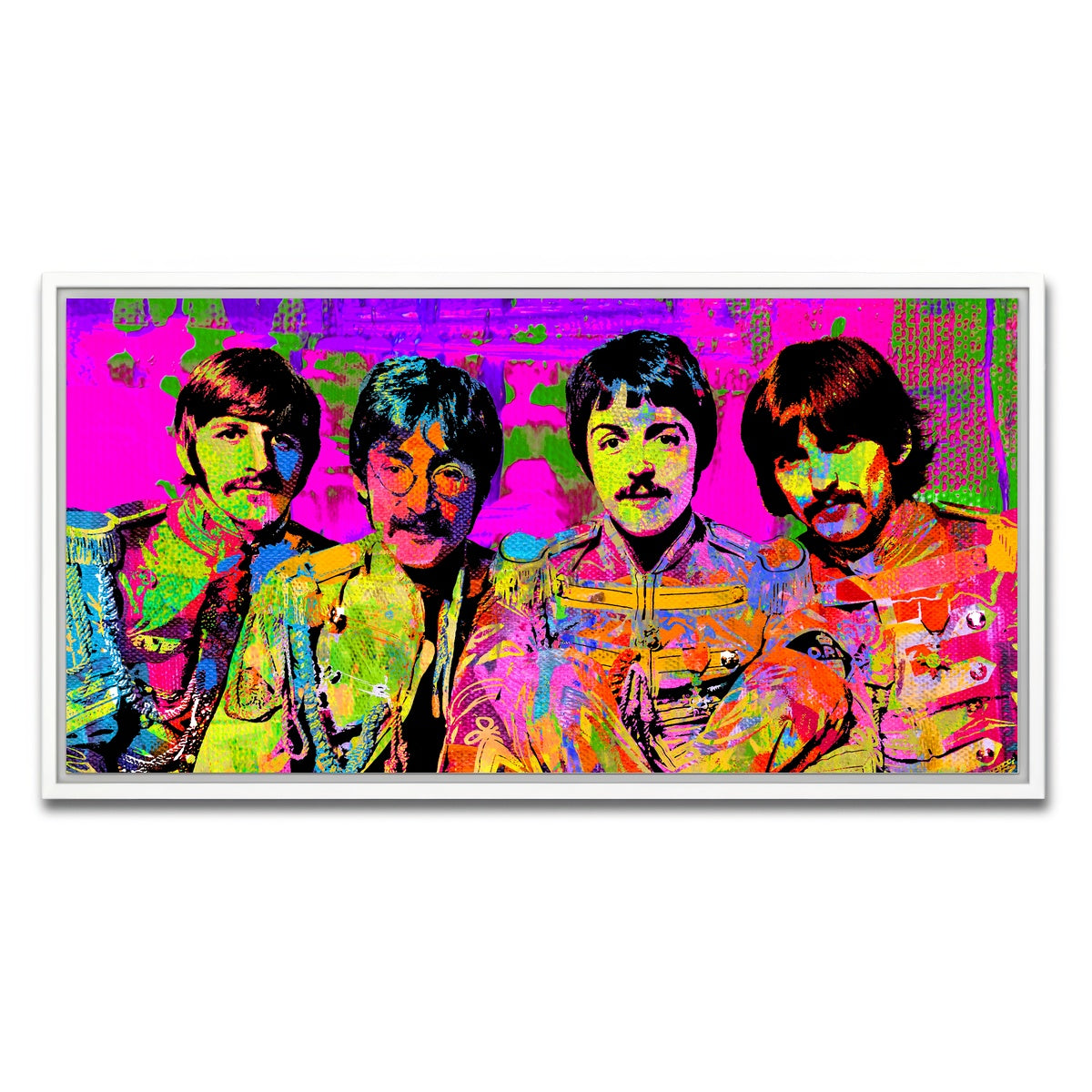 AUTO-MOCKUP WHITE | Sgt. Pepper's Beatles | 1 Piece | White Framed Canvas | group=2x1