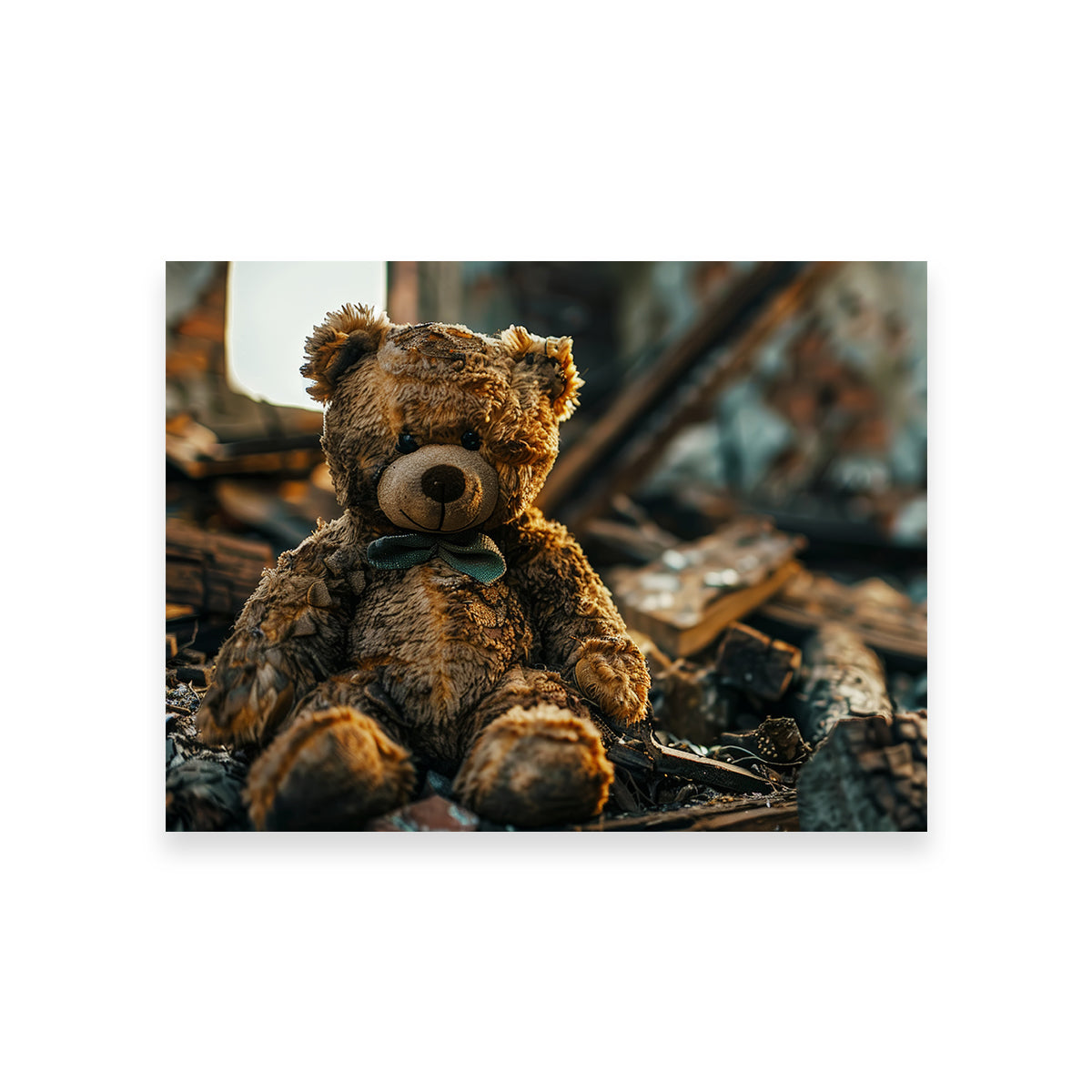 Shabby Teddy Bear Wall Art