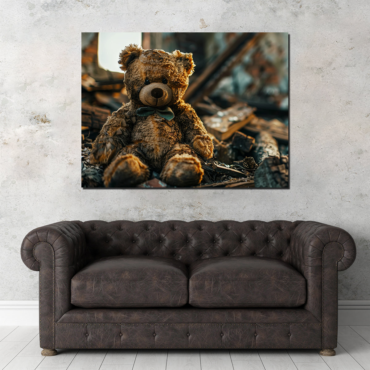 Shabby Teddy Bear Wall Art
