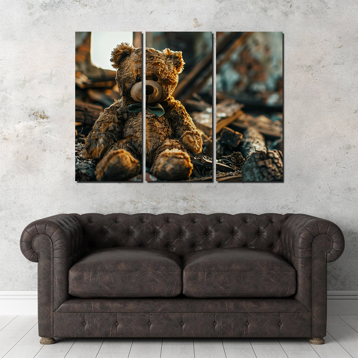 Shabby Teddy Bear Wall Art