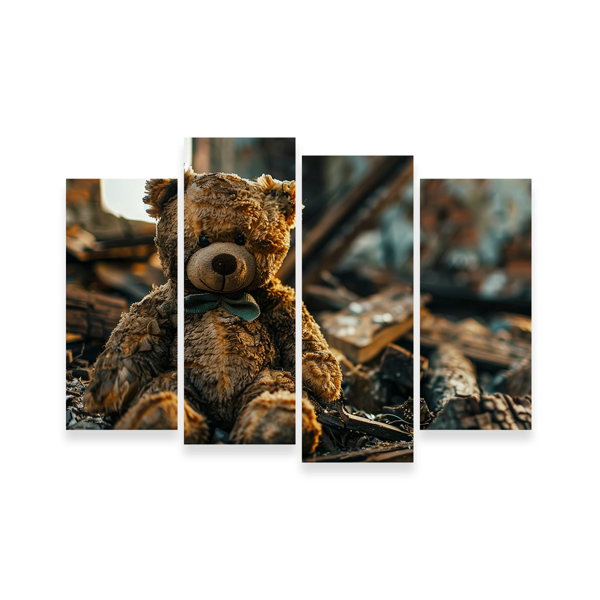 Shabby Teddy Bear Wall Art