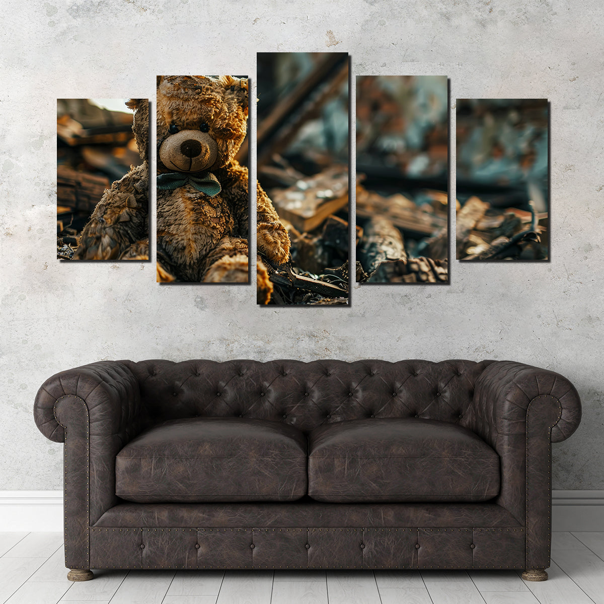 Shabby Teddy Bear Wall Art