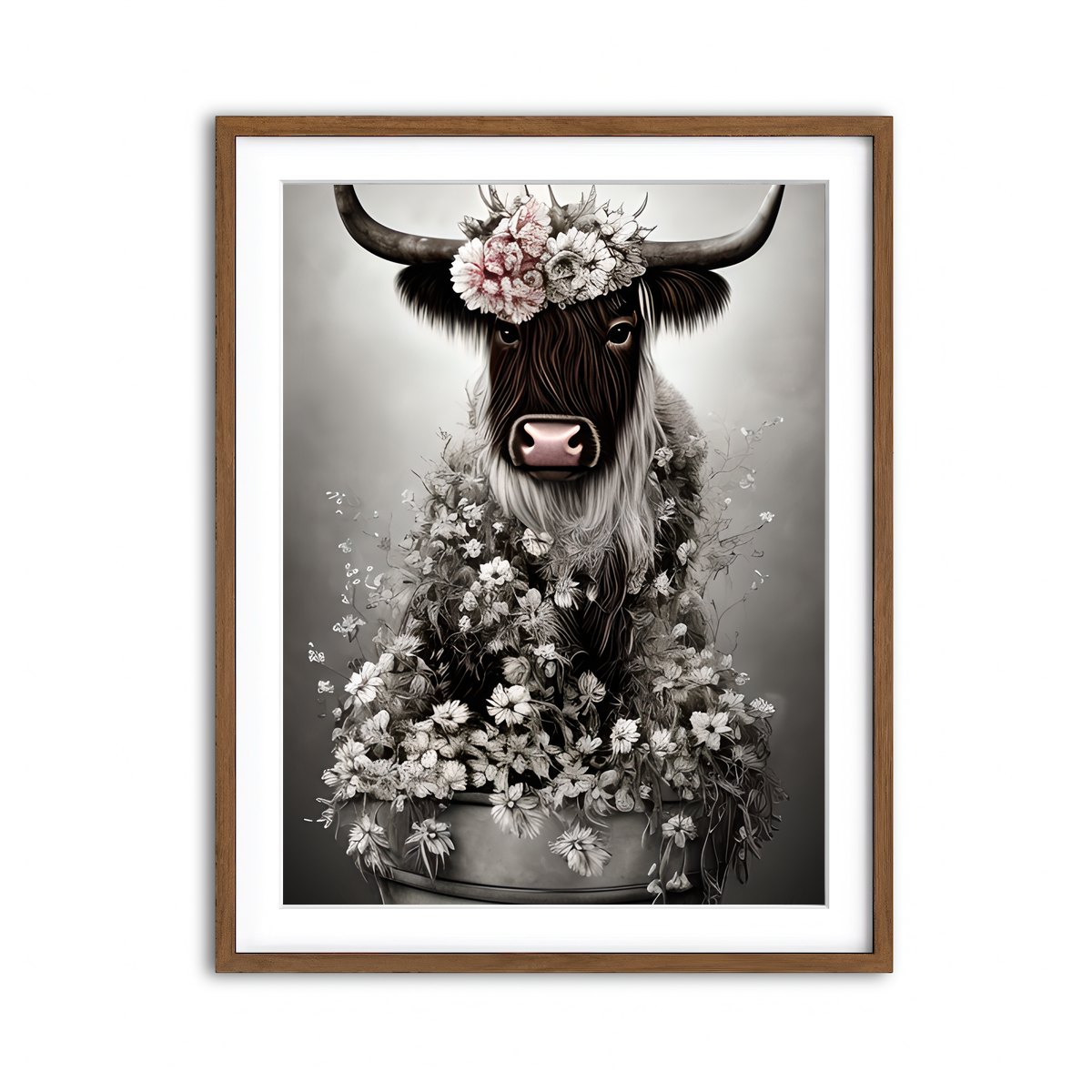 Framed Print 3x4 Walnut