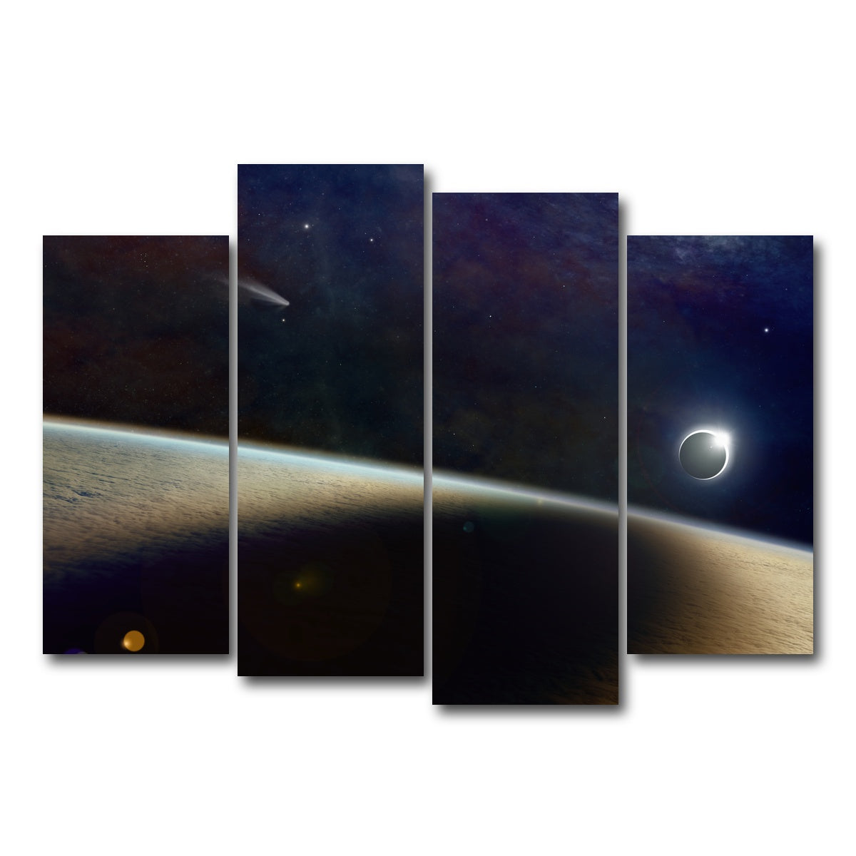 AUTO-MOCKUP WHITE | Shadow of the Solar Eclipse | 4 Piece | Gallery Wrap Canvas | group=4_normal