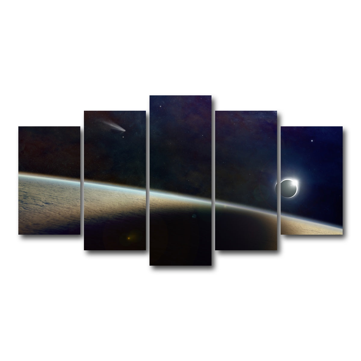 AUTO-MOCKUP WHITE | Shadow of the Solar Eclipse | 5 Piece | Gallery Wrap Canvas | group=5_normal