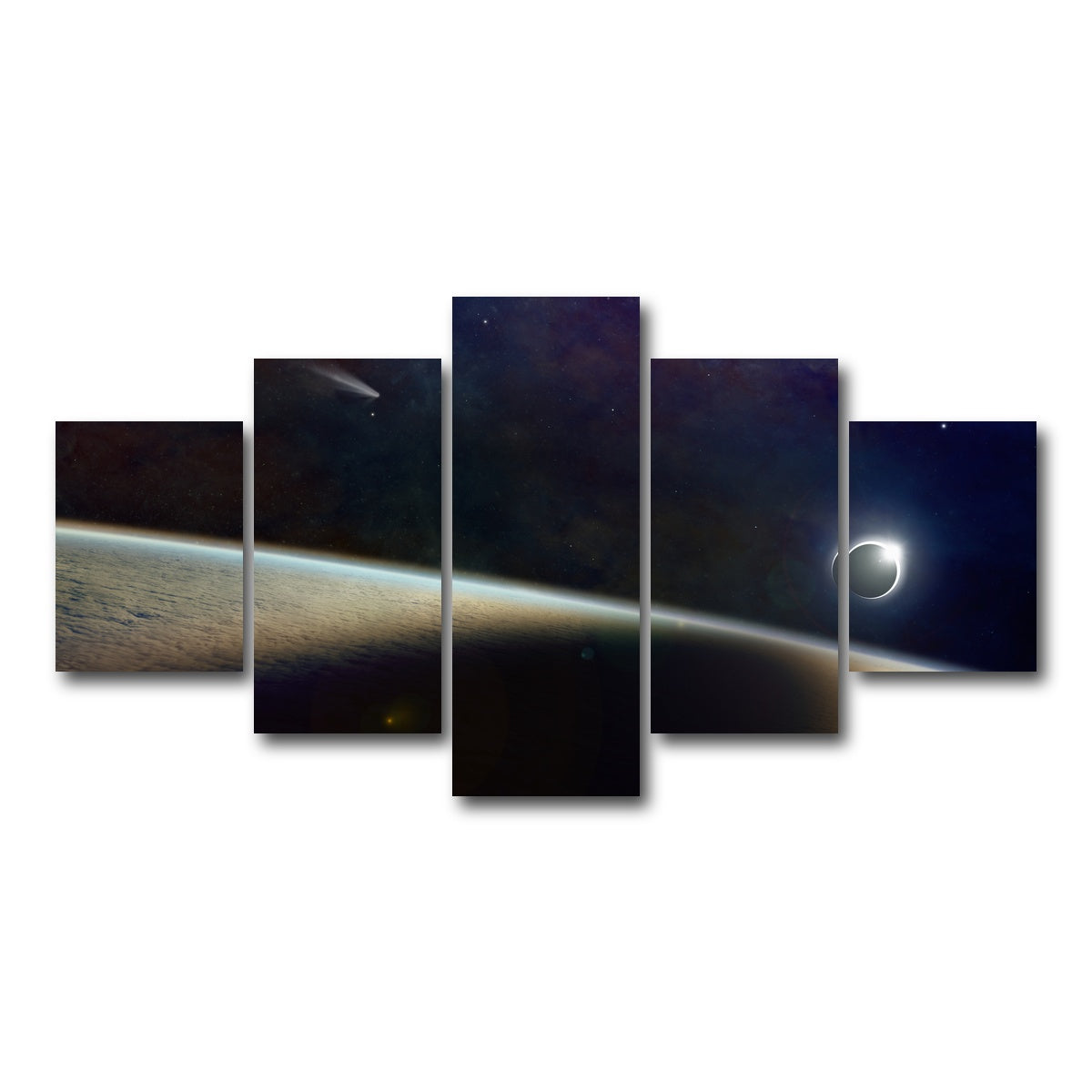AUTO-MOCKUP WHITE | Shadow of the Solar Eclipse | 5 Piece | Gallery Wrap Canvas | group=5_short