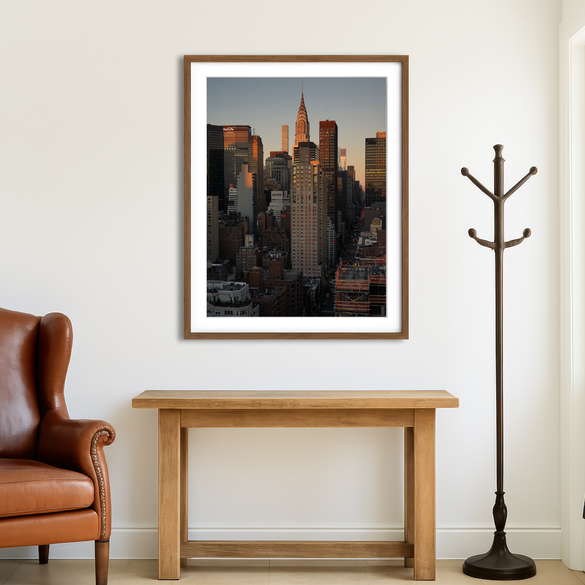 AUTO-MOCKUP ROOM | Shadow on NYC Skyline Wall Art