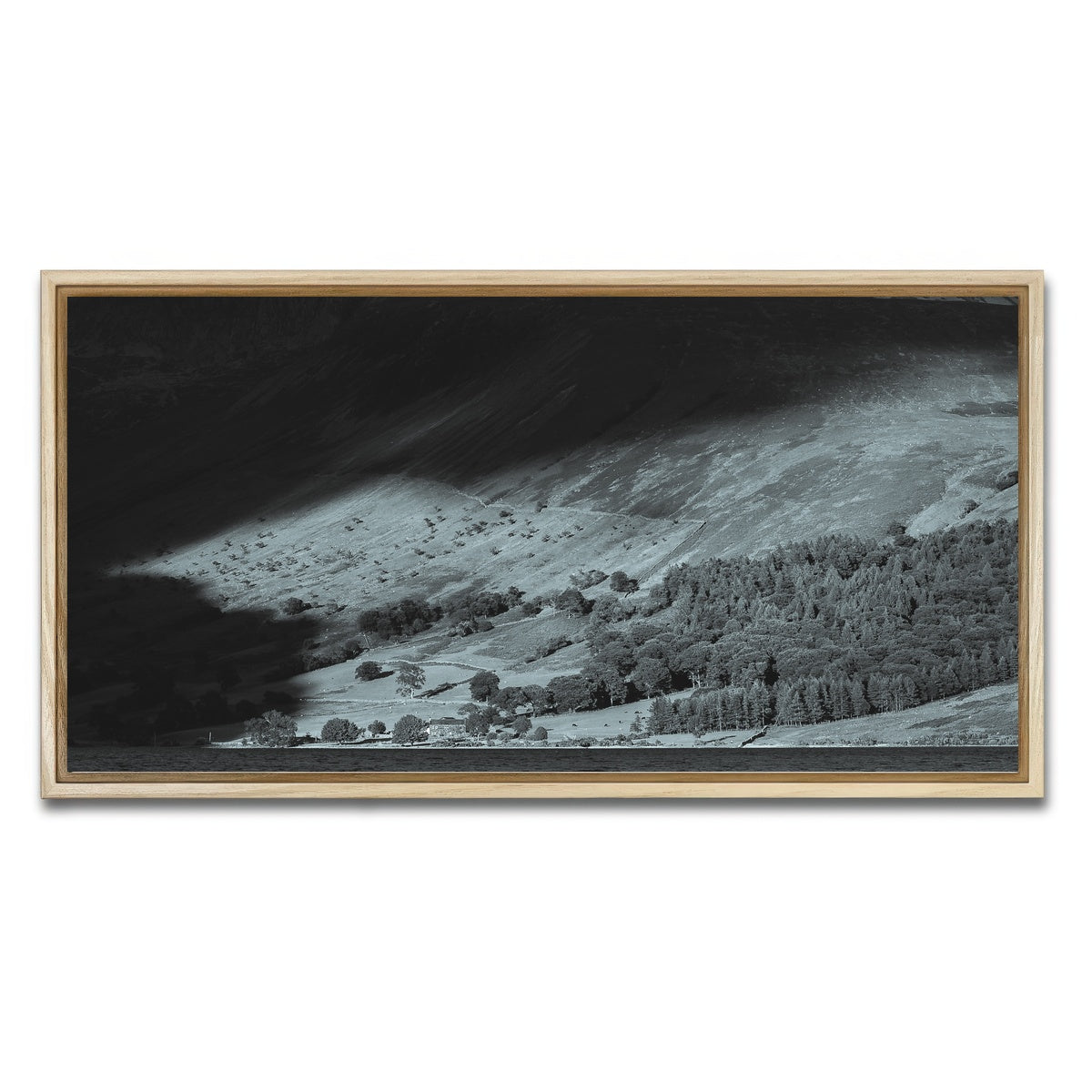 AUTO-MOCKUP WHITE | Shadow on the Mountain | 1 Piece | Natural Framed Canvas | group=2x1
