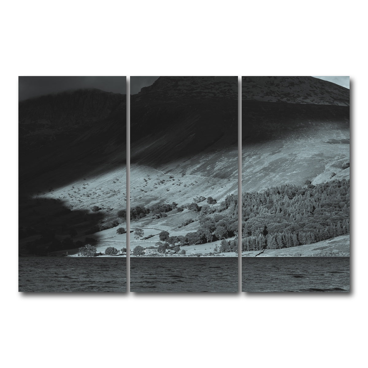 AUTO-MOCKUP WHITE | Shadow on the Mountain | 3 Piece | Gallery Wrap Canvas | group=12x24