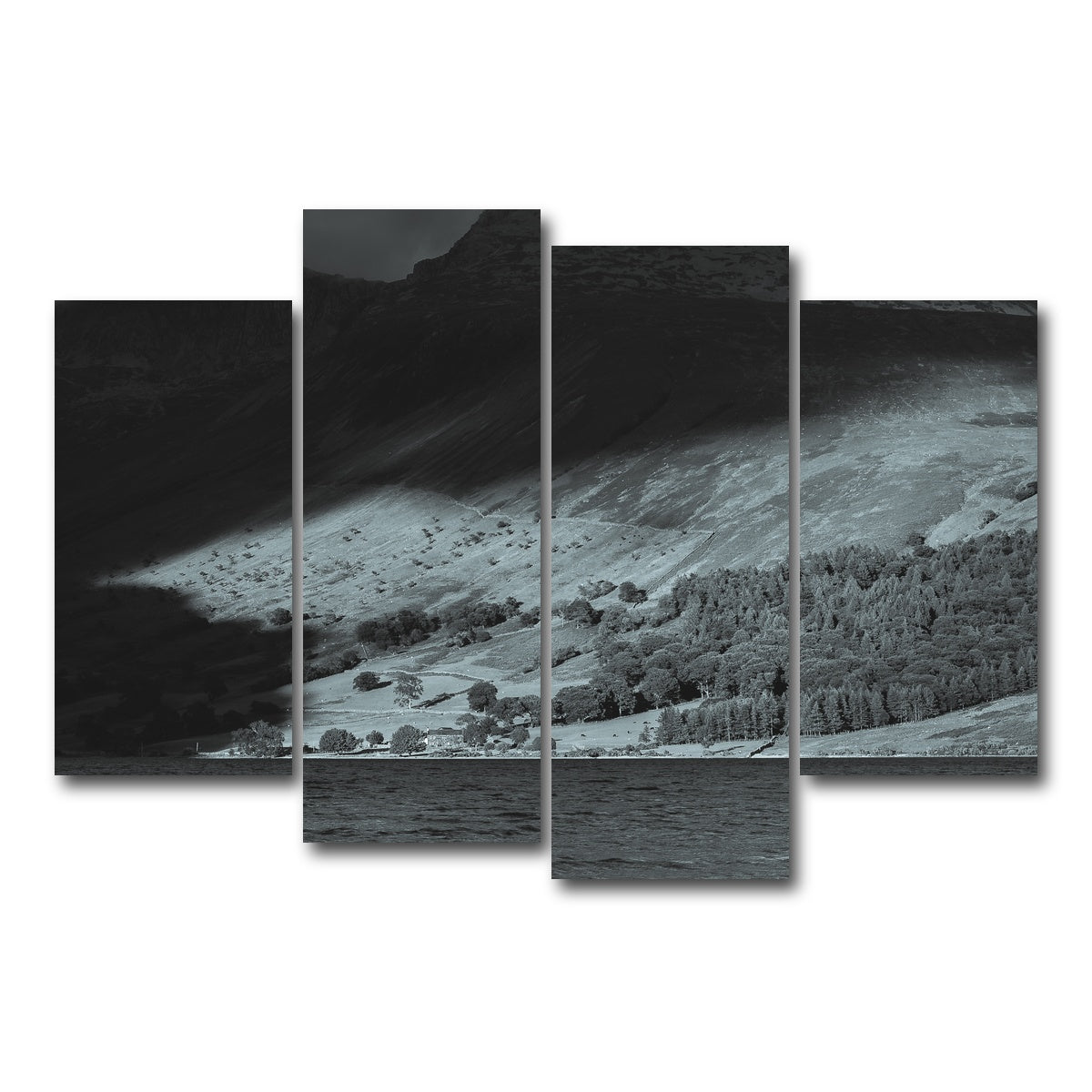 AUTO-MOCKUP WHITE | Shadow on the Mountain | 4 Piece | Gallery Wrap Canvas | group=4_short