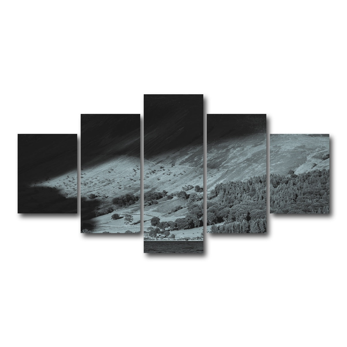 AUTO-MOCKUP WHITE | Shadow on the Mountain | 5 Piece | Gallery Wrap Canvas | group=5_short