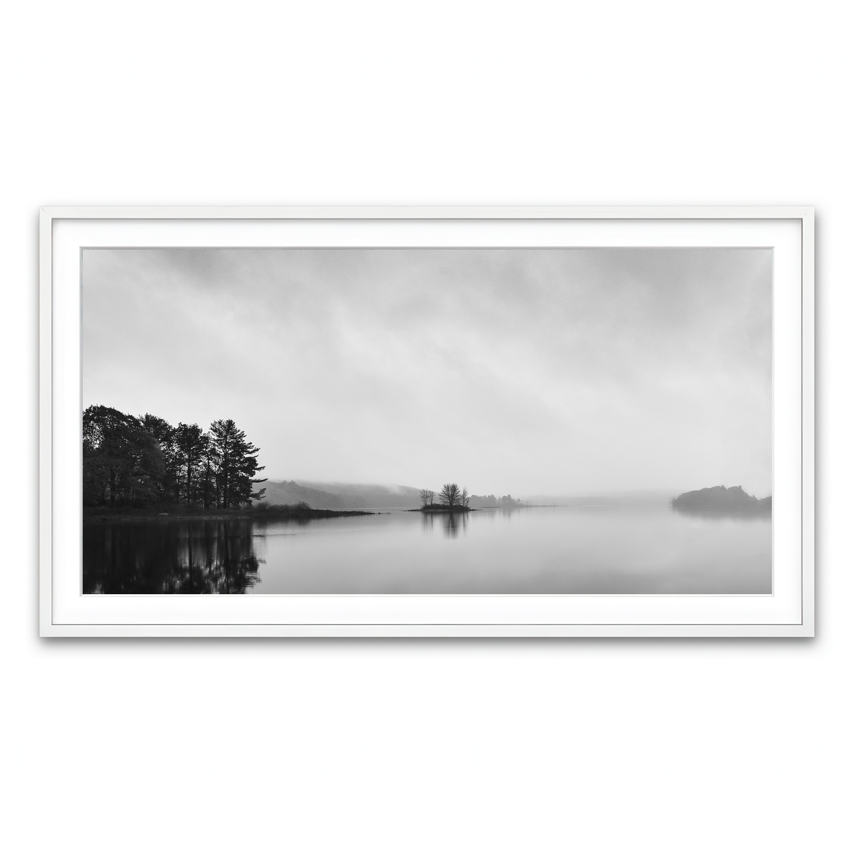 Framed Print 2x1 White